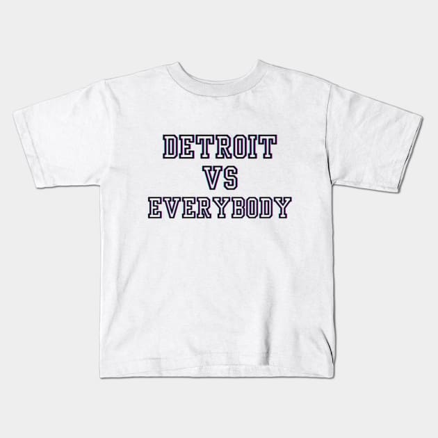 Detroit lions vs everybody Kids T-Shirt by Alexander S.